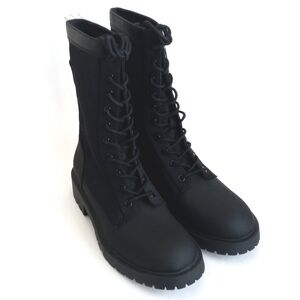 Zara Black Lace-Up Women's Combat Boots Lug Sole 39 (Size 8)